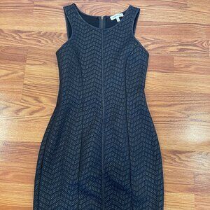 Black Shiny High Neck Mini Dress